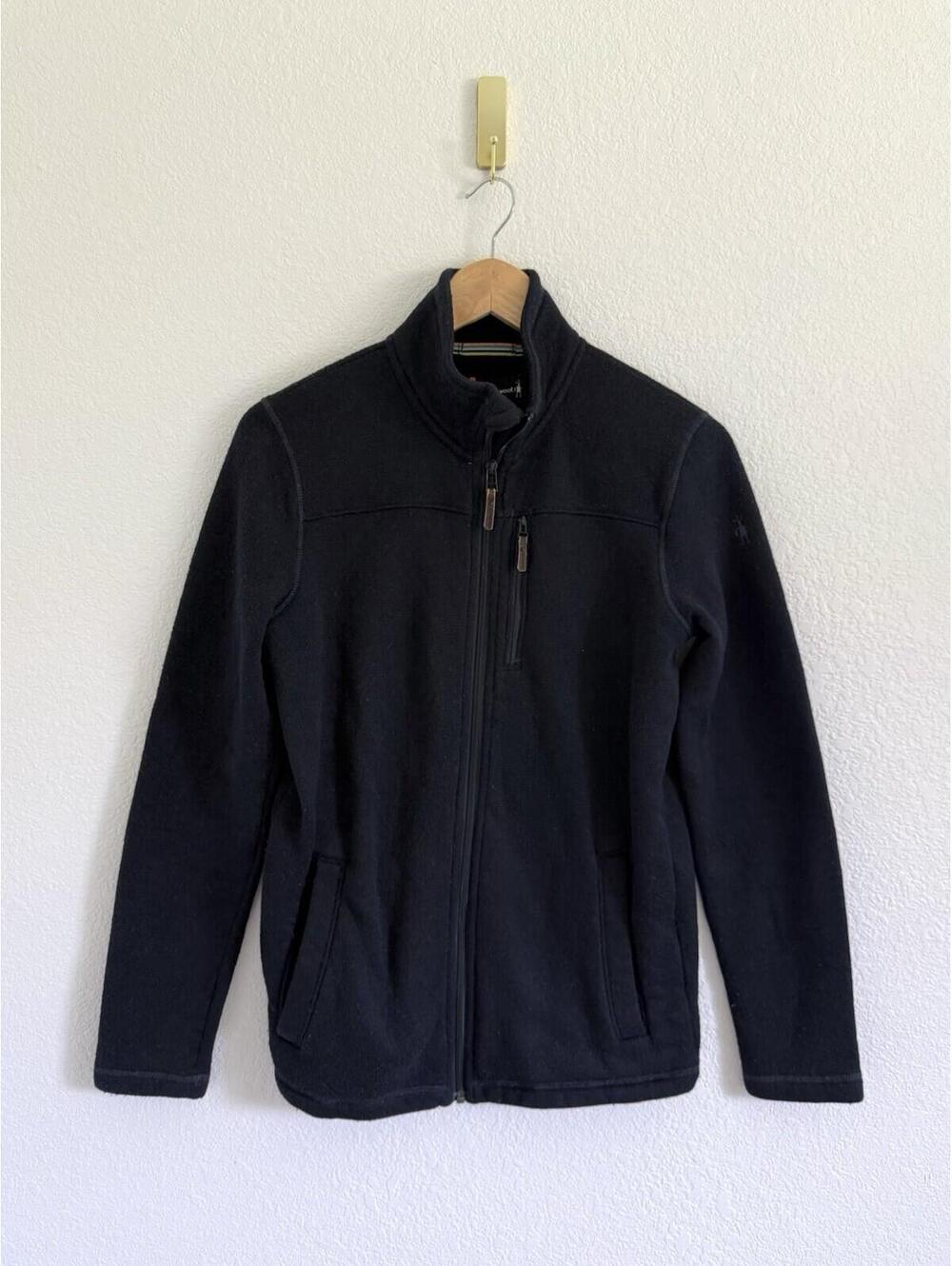 Smartwool Hudson Trail Fleece Half Zip Black Sweater Men's Size Small Gorpcore
